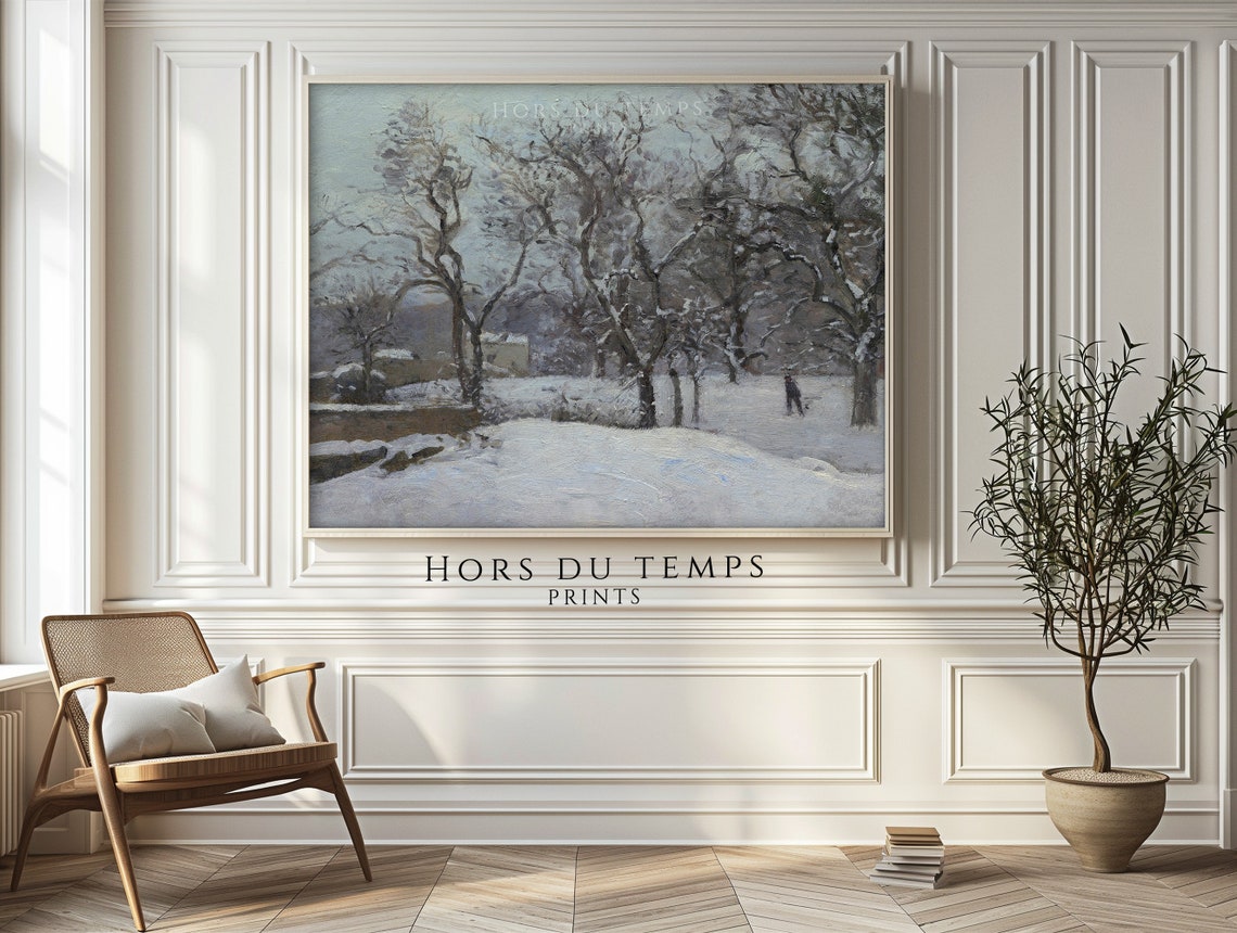Snow Covered Forest Winter Vintage Landscape Painting Art Poster - Image 2