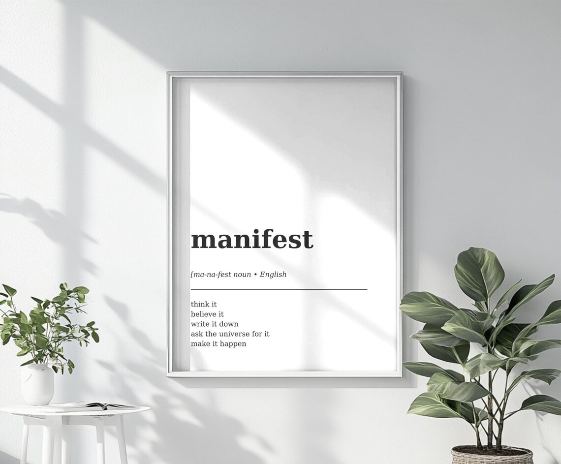 Manifest Definition Poster, Funny Minimalist Decor - Image 2