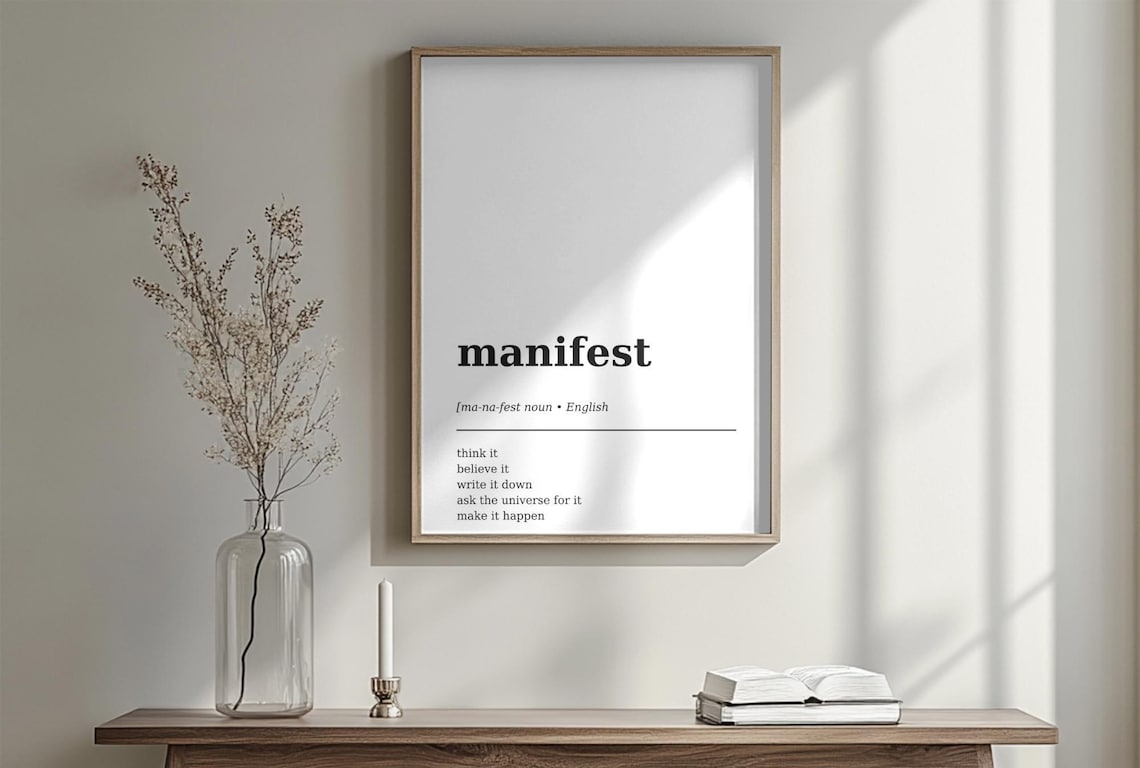 Manifest Definition Poster, Funny Minimalist Decor - Image 3