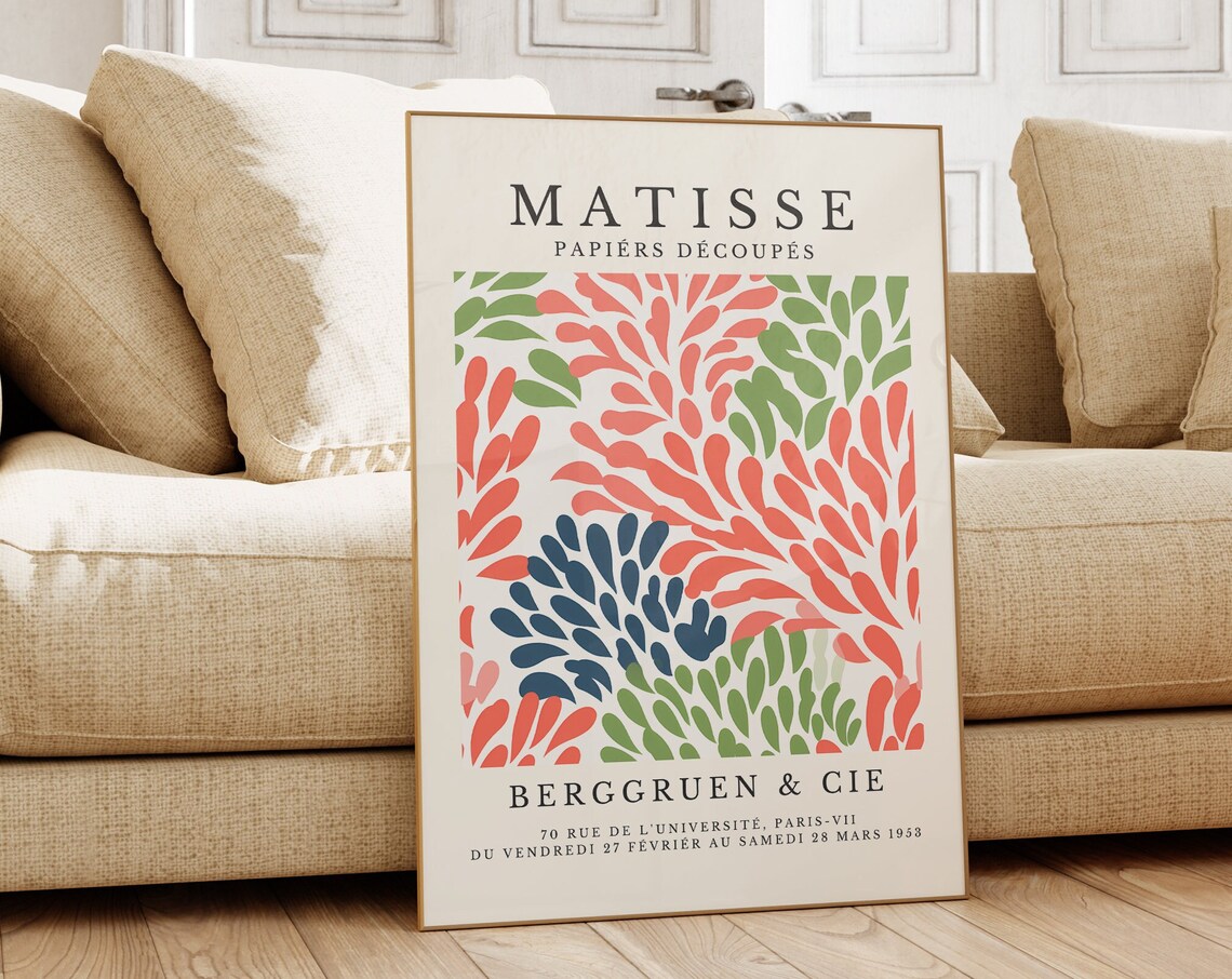 Henri Matisse Coral Papiers Decoupes 1953 Paris Exhibition Poster