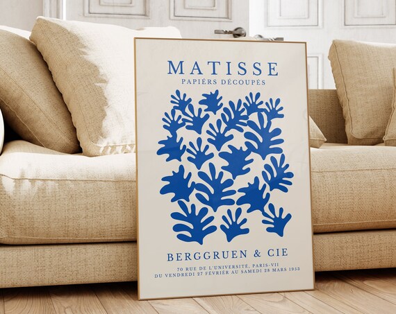 Matisse Inspired Poster Minimalist Neutral Wall Art Aesthetic Henri Matisse Print Room Decor Modern Gallery Exhibition Art Gift Idea