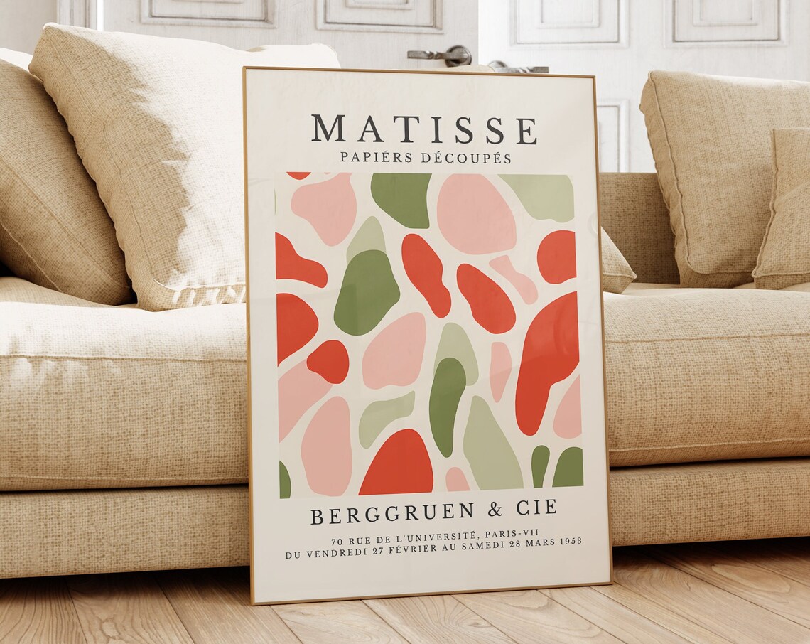 Matisse Papiers Decoupes Terracotta Organic Shapes Art Poster
