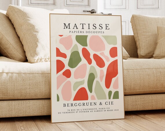 Matisse Papiers Decoupes Terracotta Organic Shapes Art Poster