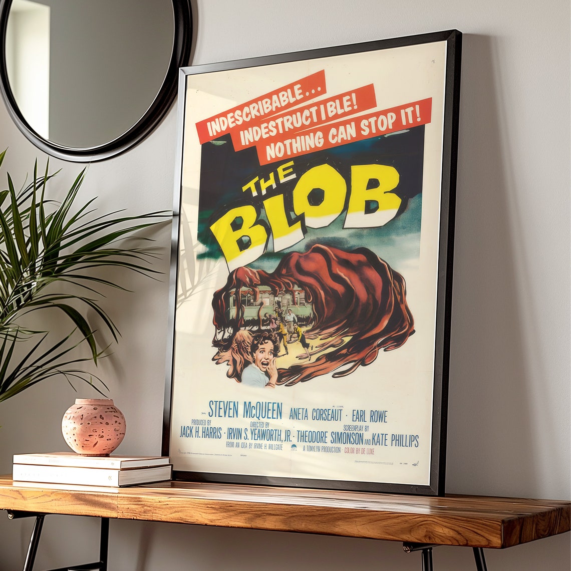 The Blob 1958 Steven McQueen Classic Sci Fi Horror Movie Poster - Image 3