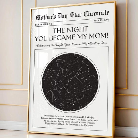 Custom Newspaper Print Expecting Baby Times Birthday Gift For Mom Pregnancy Announcement Modern Room Decor