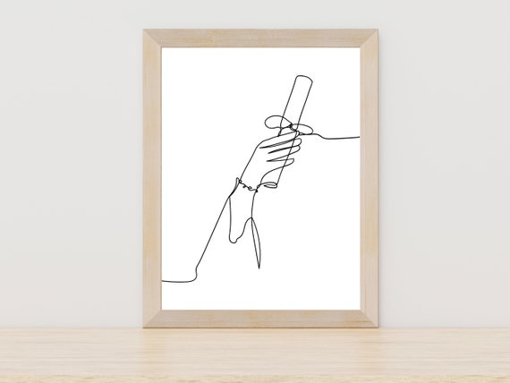 Graduation Line Art Graduation Print Grad Gift For Her Grad Gift For Him Graduation Party Decor Graduation Art Graduation Wall Art Decor