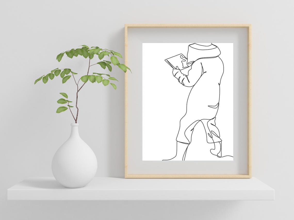 Beekeeper One Line Art Bee Lover Honey Farm Gift Decor Wall Art - Image 2