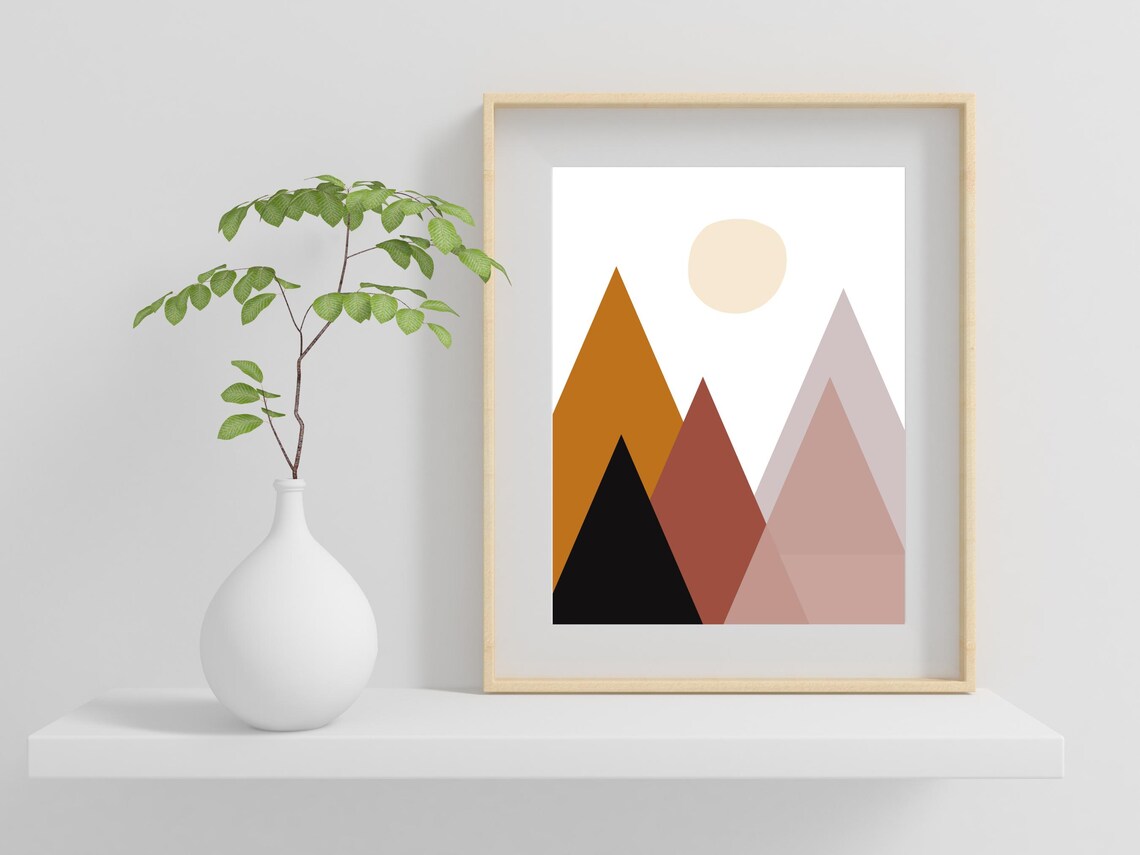 Mountains Abstract Wall Art - Image 2