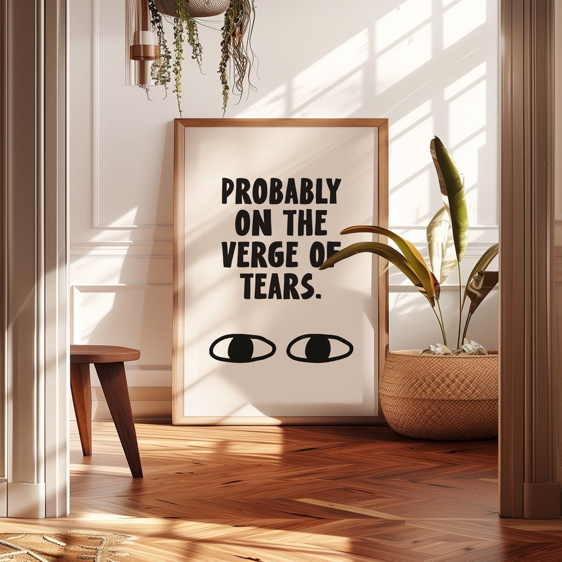 Probably On The Verge Of Tears Funny Bathroom Art Sassy Wall Print Sarcastic Poster Living Room Print Funny Print Mental Health Print - Image 3