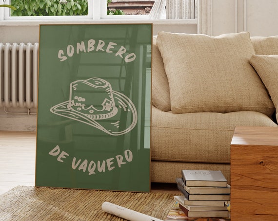 Western Style Art Print Boho Minimalist Prints Modern Art Bohominimalistdecor Cowboy Art File