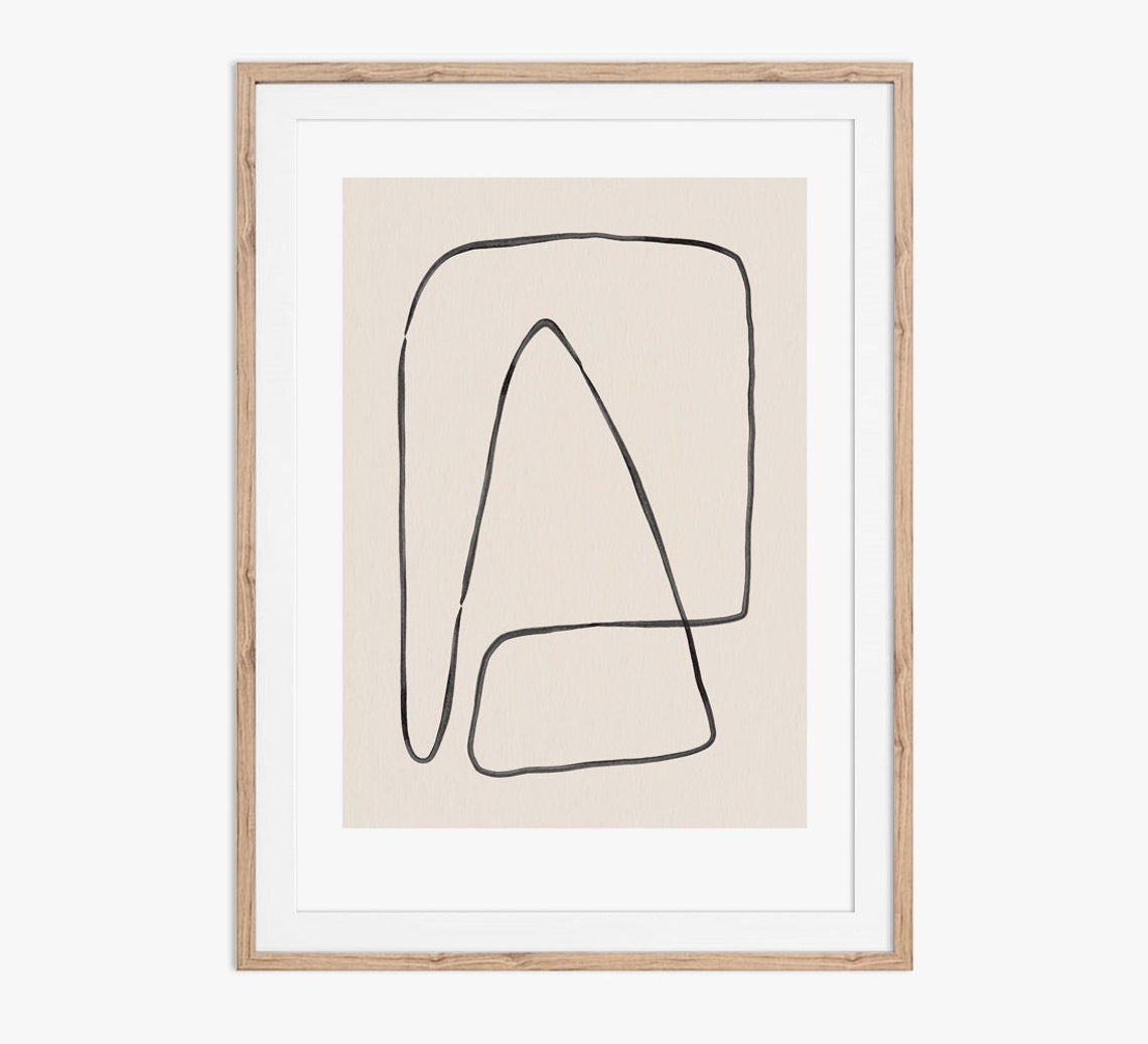 Abstract Mountain Line Drawing The Files And Print From Home