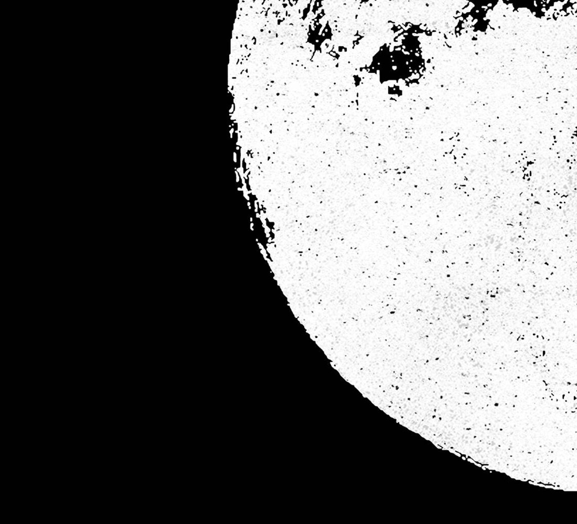 Shining Bright Full Moon, Woodblock Style Art Print - Image 2