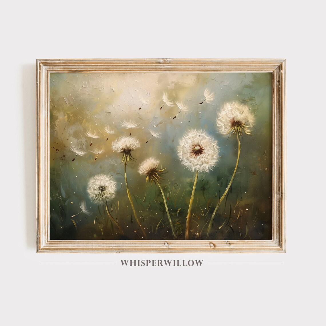 Soaring Dandelions Whimsical Spring Summer Art Print