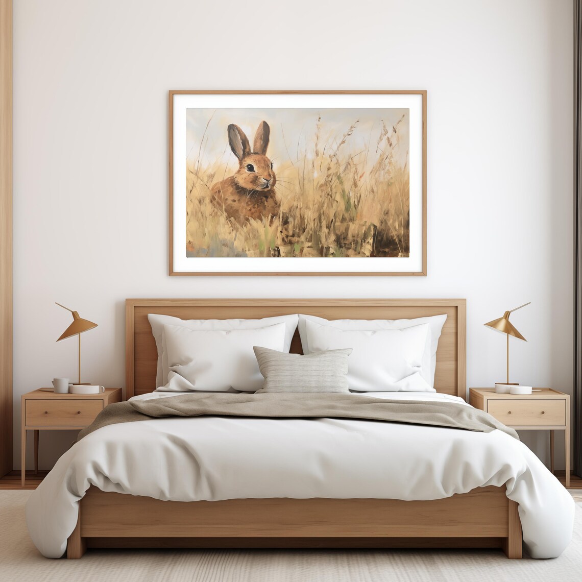 Bunny Love Vintage Painting, Spring Easter Decor - Image 3