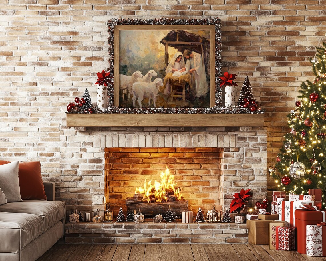 Christmas Nativity Scene Art Print, Holy Family - Image 5