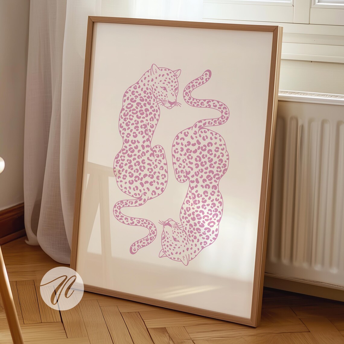 Light Pink Cheetah Print, Preppy Room Poster