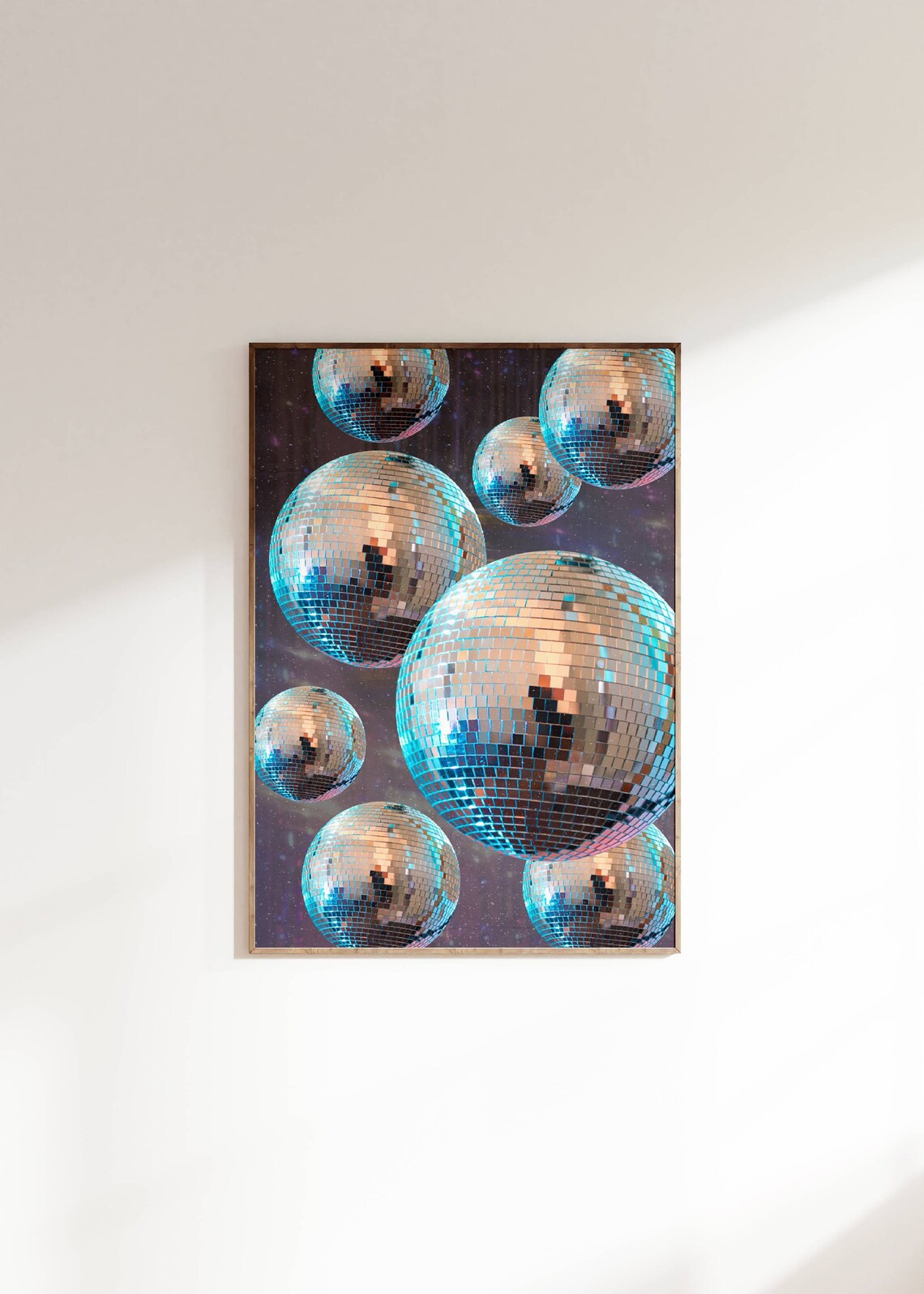 Disco Ball Fashion Girl Vintage Art Print