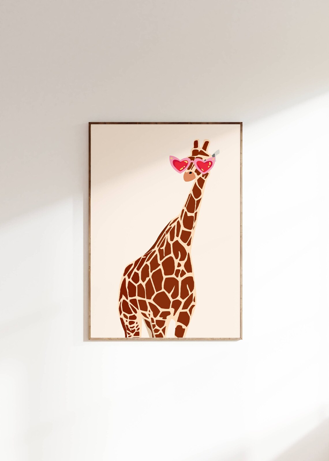 Giraffe Print Safari Boho Nursery Art Print