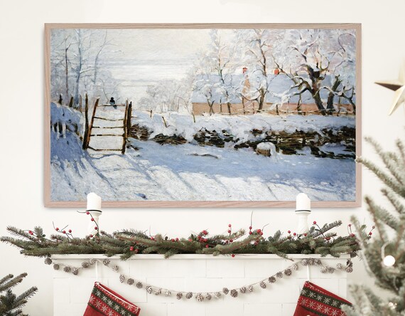 Tv Frames Claude Monet Frame Art Instant Winter Frame Tv Art Tv Winter Snow Art Wtv