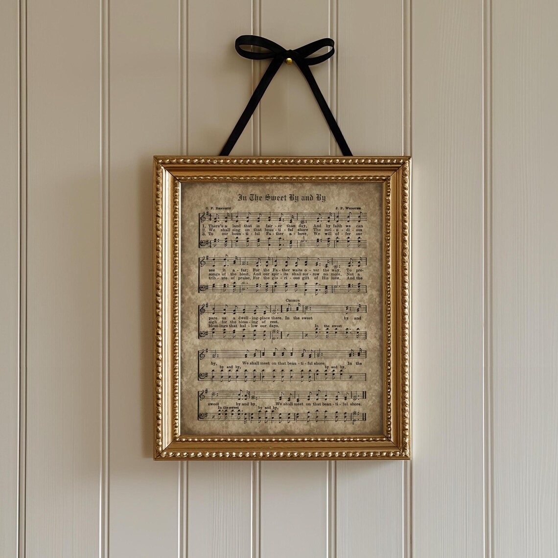 In the Sweet By and By Vintage Christian Hymn Sheet Music Wall Art - Image 4