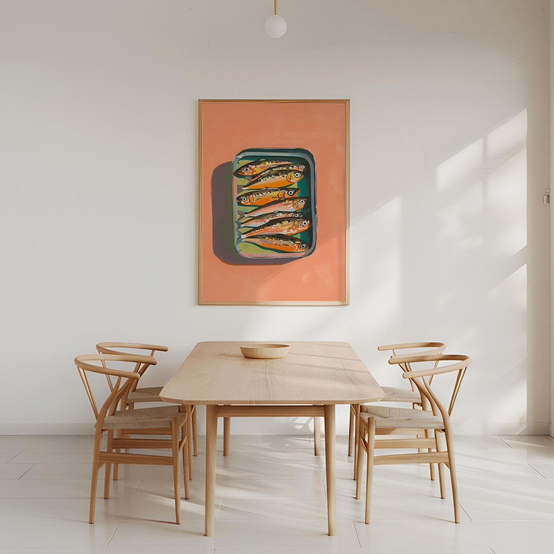 Coral Sardines Vintage Kitchen Wall Art Print - Image 4