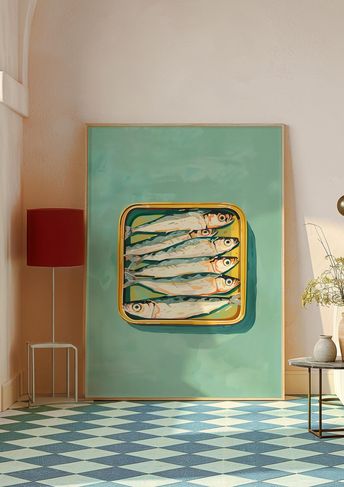 Sardines Retro Kitchen Art Print, Vintage Food Decor - Image 3
