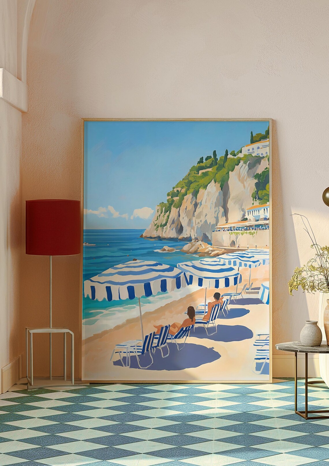 Monterosso Beach Abstract Italy Summer Art Print - Image 3