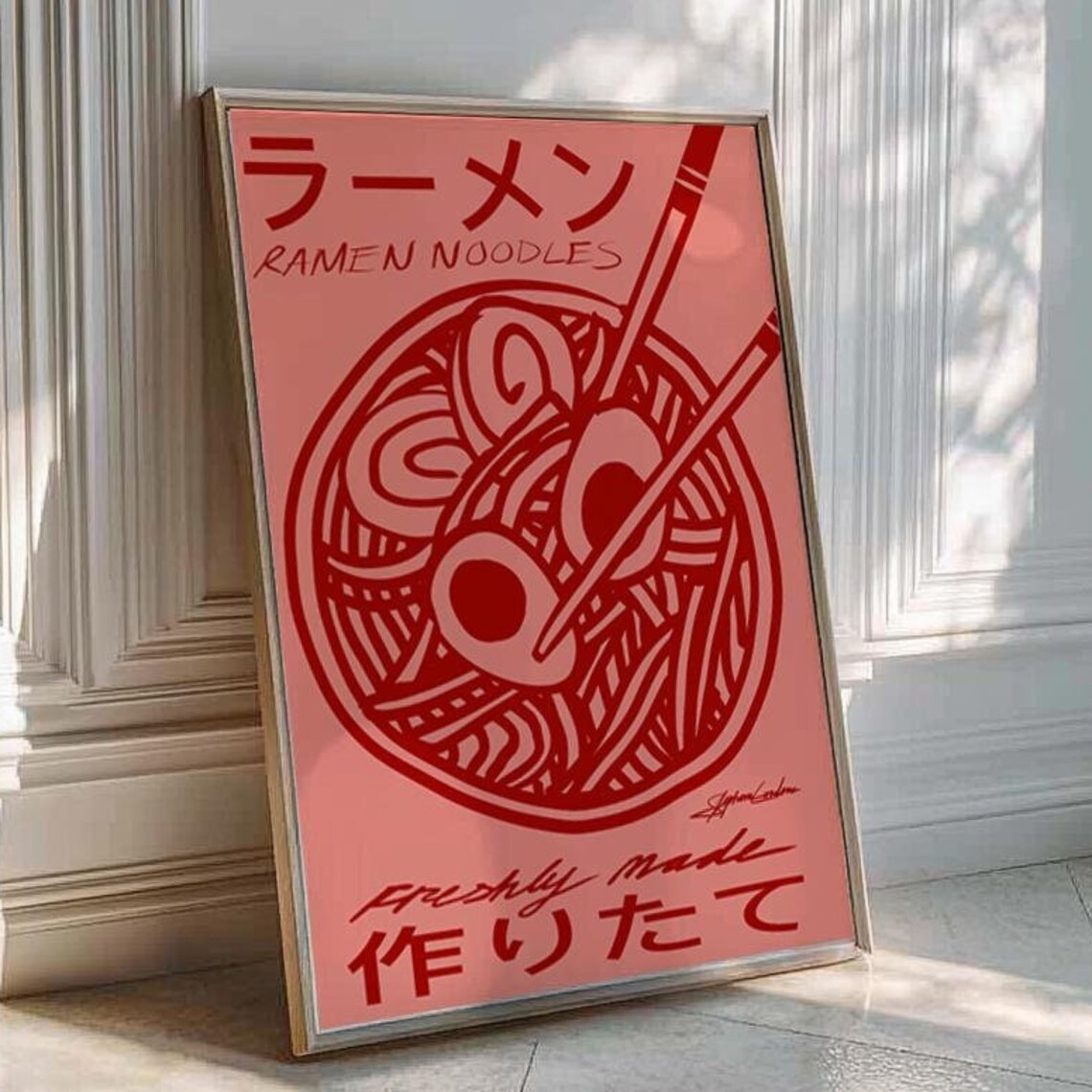 Ramen Noodles Retro Japanese Kitchen Art Print