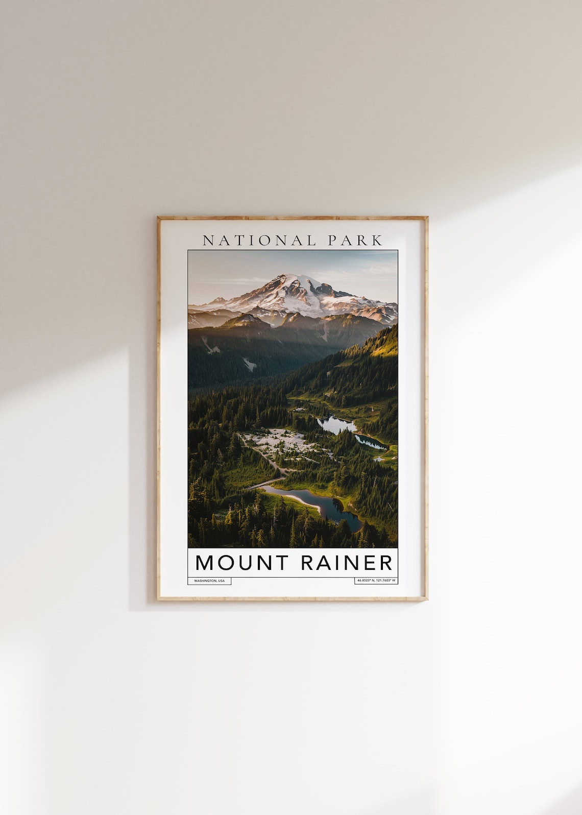 Mount Rainier National Park Washington Snowcapped Peak Travel Poster