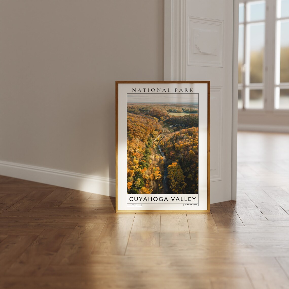 Cuyahoga Valley Ohio Autumn Forest Aerial View National Park Poster - Image 3