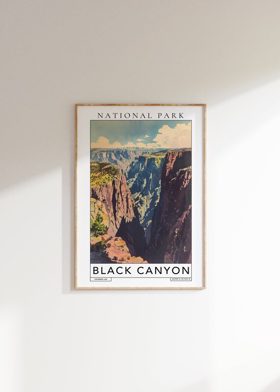 Black Canyon National Park Travel Print Black Canyon Colorado Print Black Canyon National Park Black Canyon Park Poster Wall Art Print