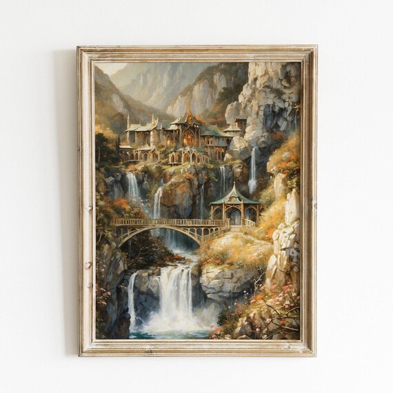 Rivendell Fantasy Landscape Art Print