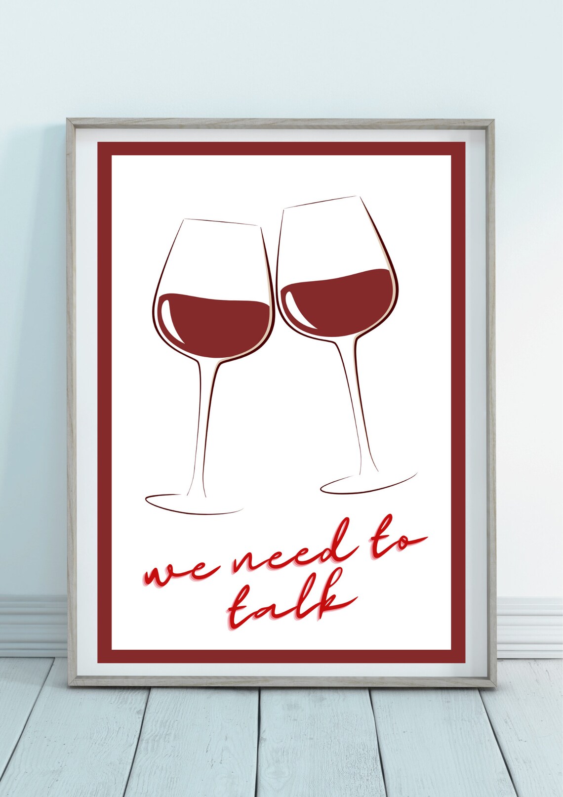 Bar Decor Wine Poster, Wine Wall Art - Image 3