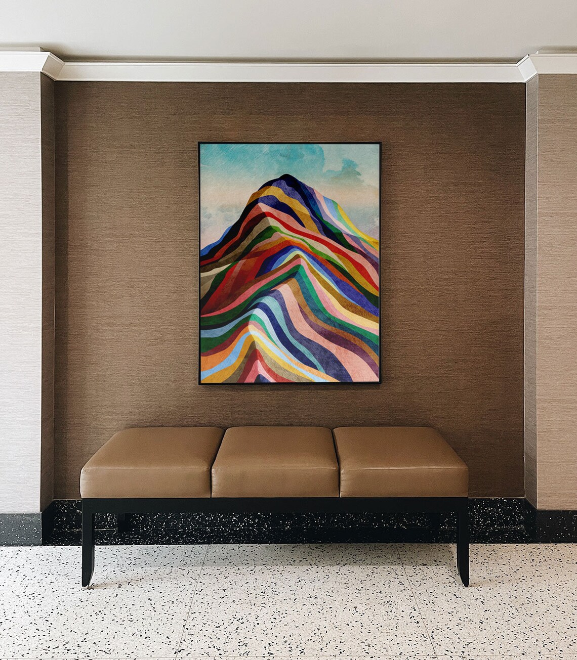 Rainbow Ridge Mountain Landscape Art Print - Image 4