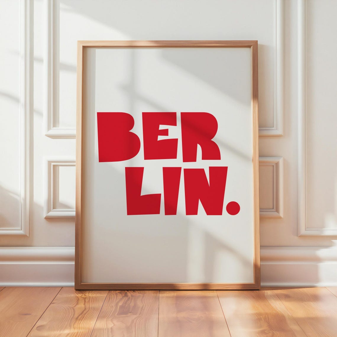 Berlin Germany Big Bold Red Retro Typography City Name Poster
