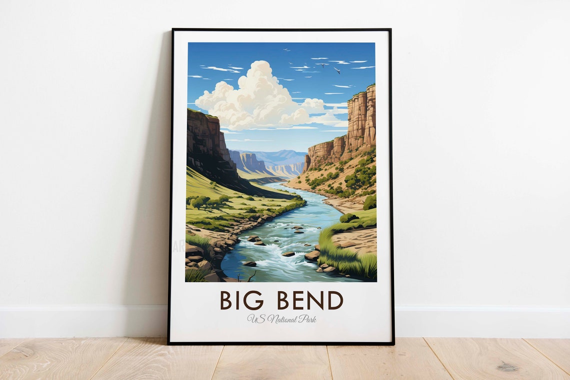 Big Bend National Park Texas River Canyon Desert View Poster - Image 3