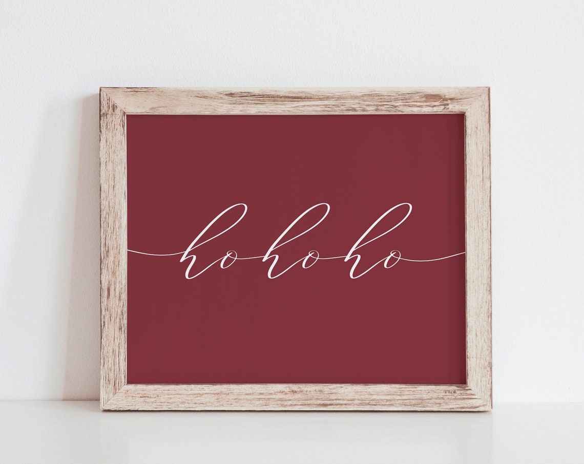 Ho Ho Ho Santa Christmas Art Print