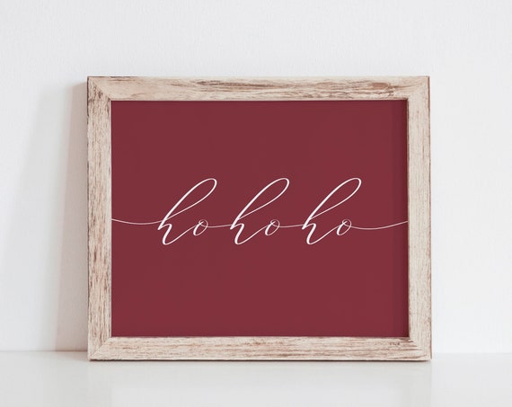 Ho Ho Ho Santa Christmas Art Print