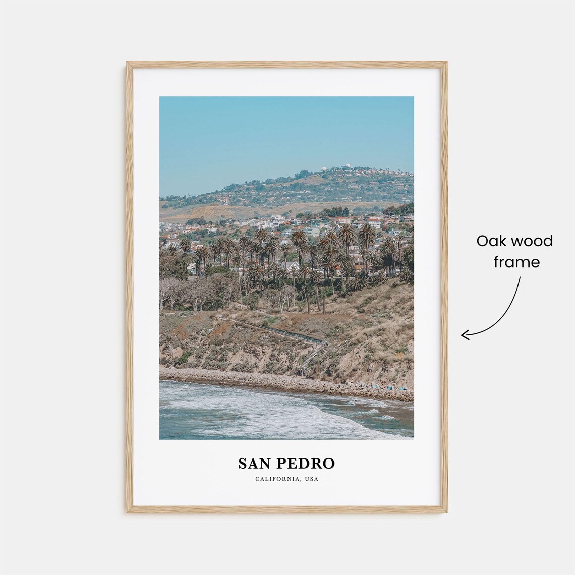 San Pedro California Travel Poster, Map Print - Image 3