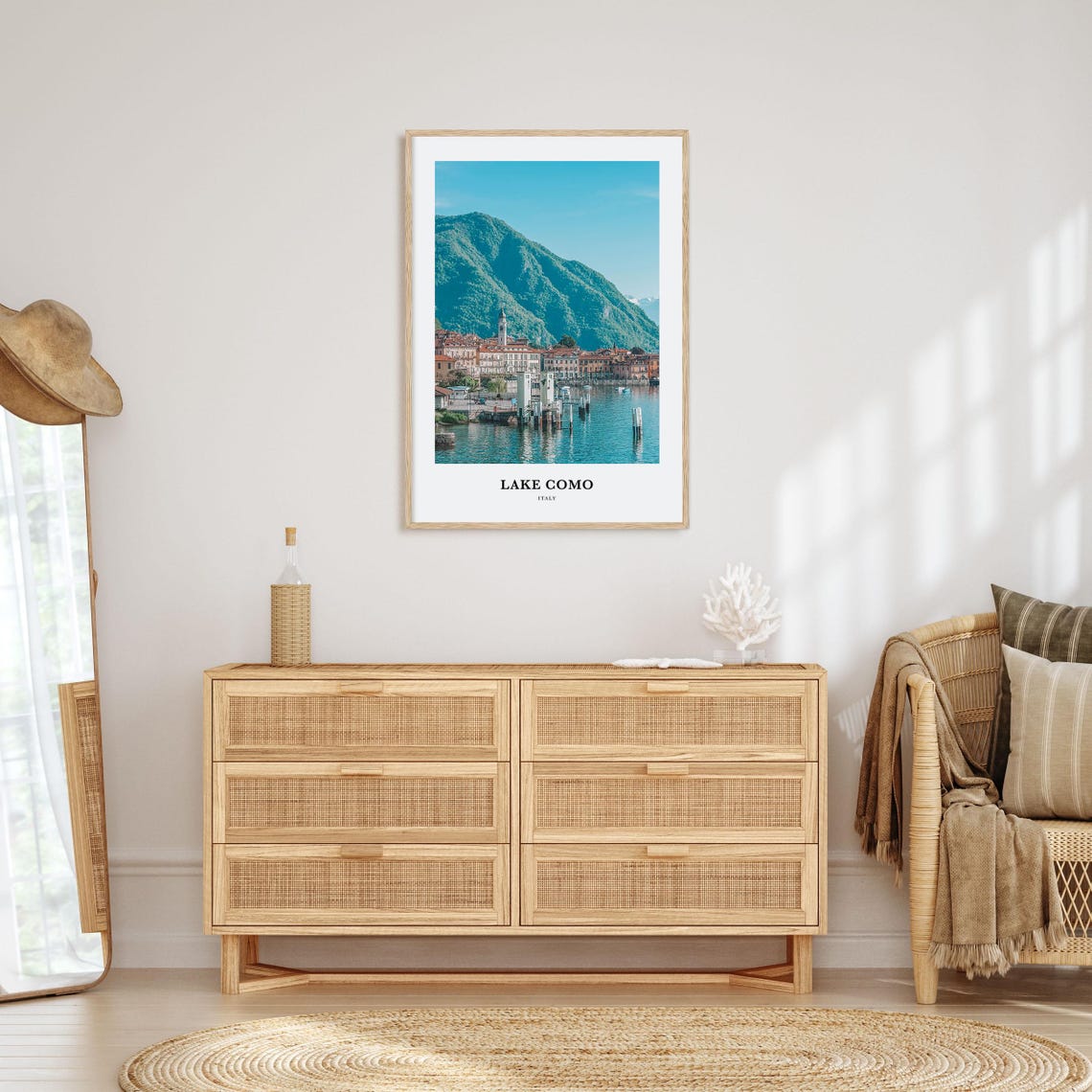 Lake Como Italy Bellagio Waterfront Lakeside Village Travel Poster - Image 2