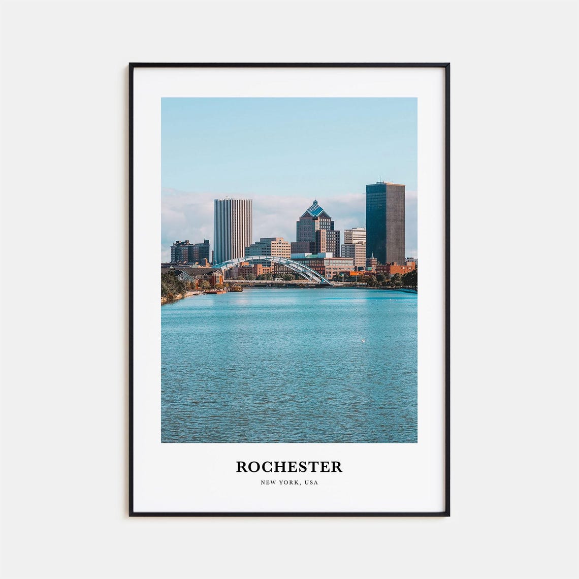 Rochester Print New York No 2 Rochester Photo Poster Rochester Travel Wall Art Rochester Map Print Rochester Photography Print Usa