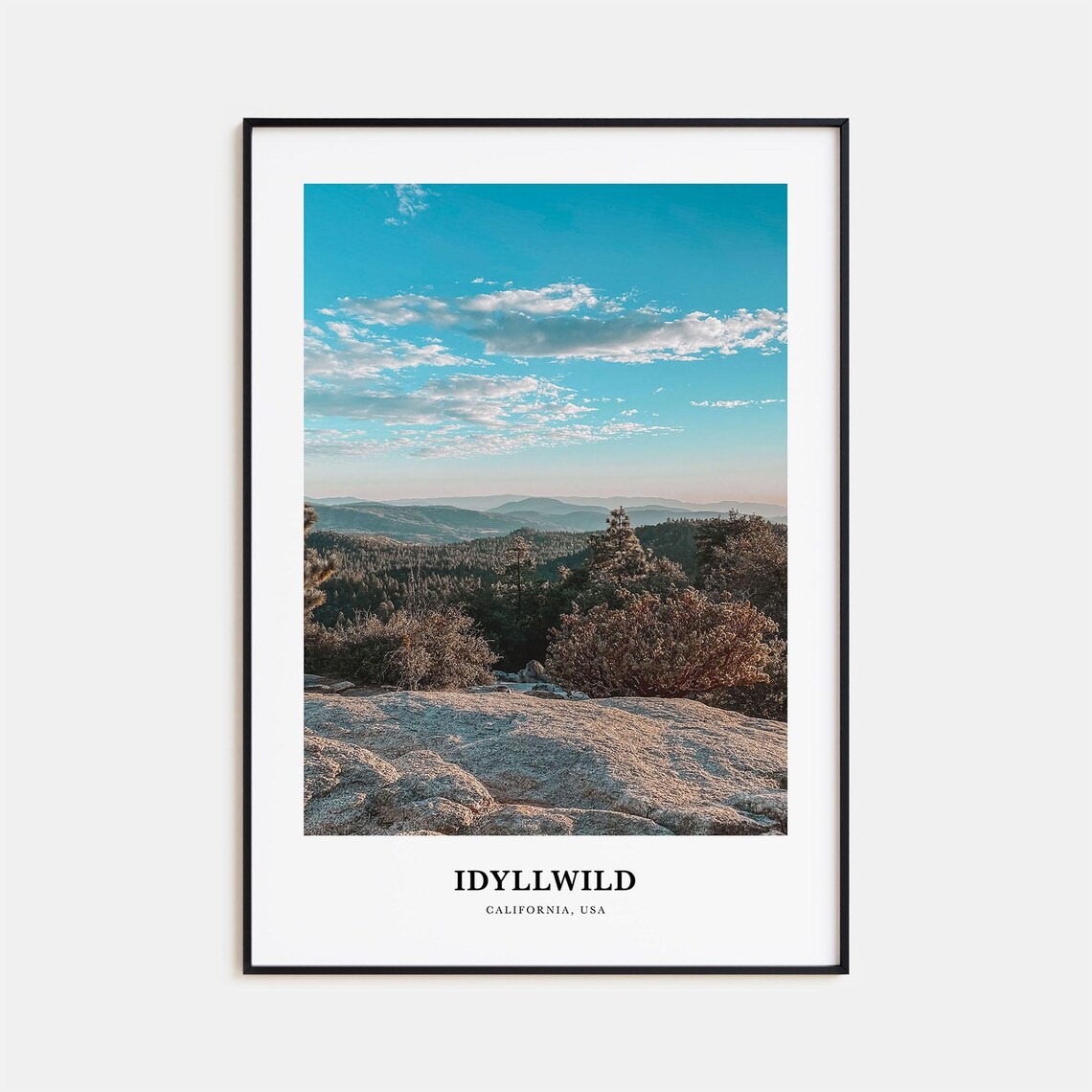 Idyllwild California Mountain Vista Overlook Nature Photography Poster