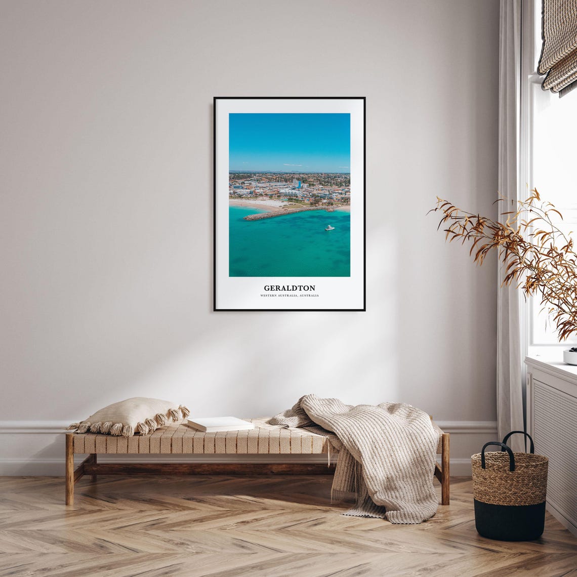 Geraldton Western Australia Turquoise Coast Aerial Travel Poster - Image 3
