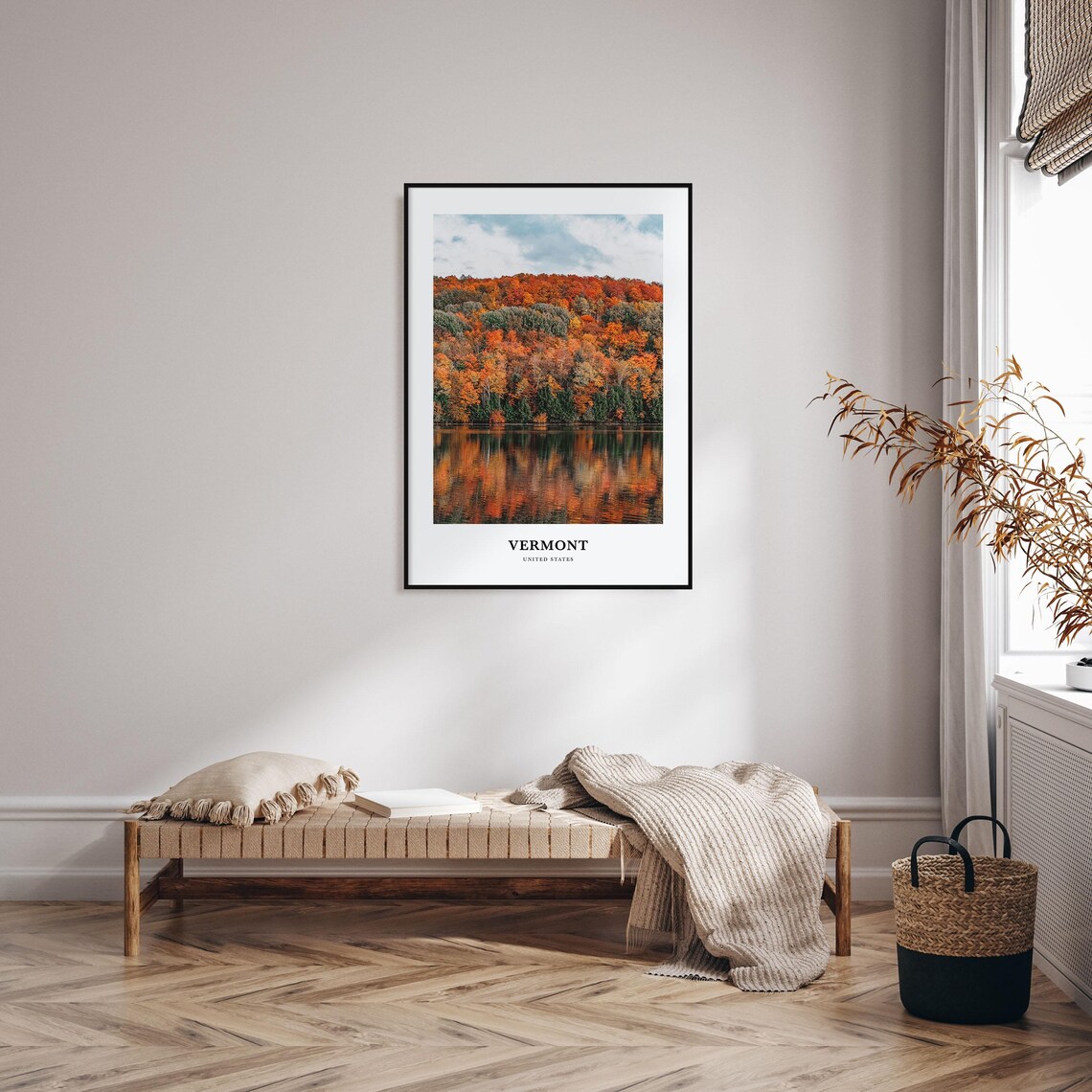 Vermont Travel Poster, United States Map Print - Image 4