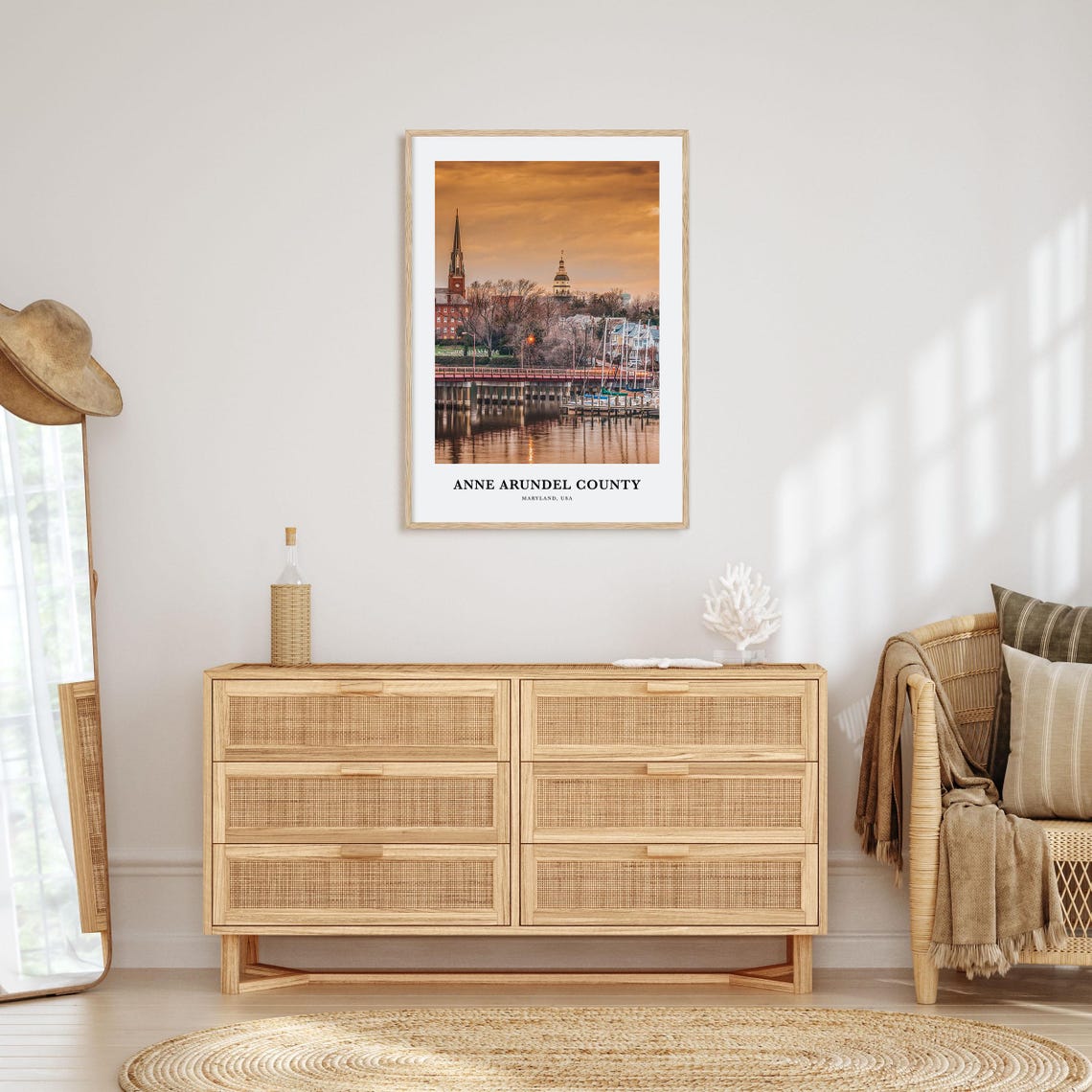 Anne Arundel County Print Anne Arundel County Photo Poster Anne Arundel Travel Wall Art Anne Arundel Map Print Maryland Usa - Image 2