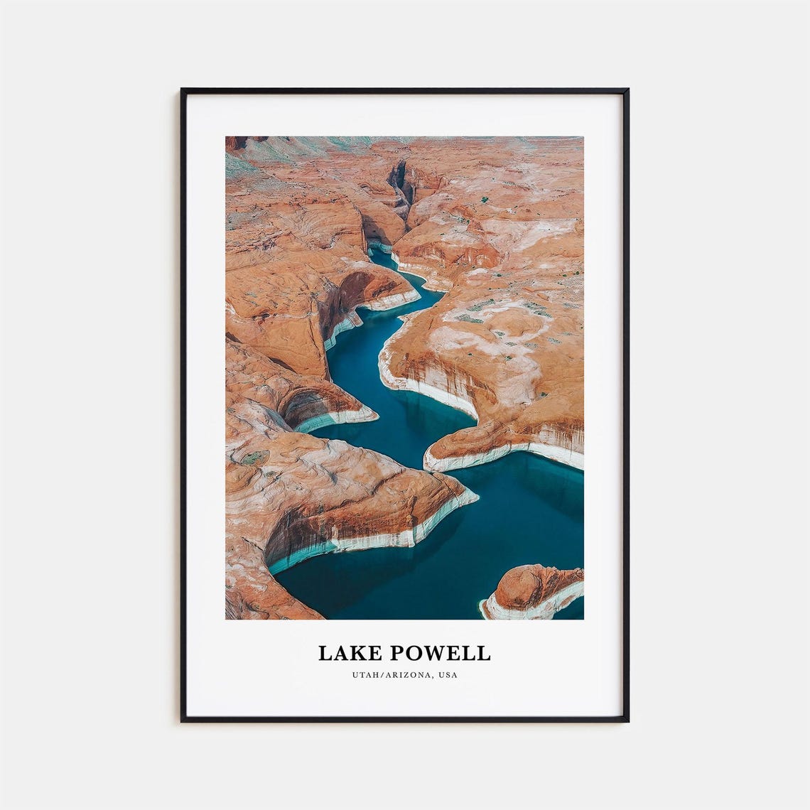 Lake Powell Print Lake Powell Photo Poster Lake Powell Travel Wall Art Lake Powell Map Print Lake Powell Photography Utaharizona Usa