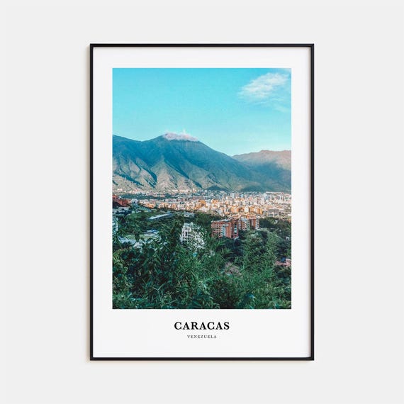 Caracas Travel Poster, Venezuela City Map Art