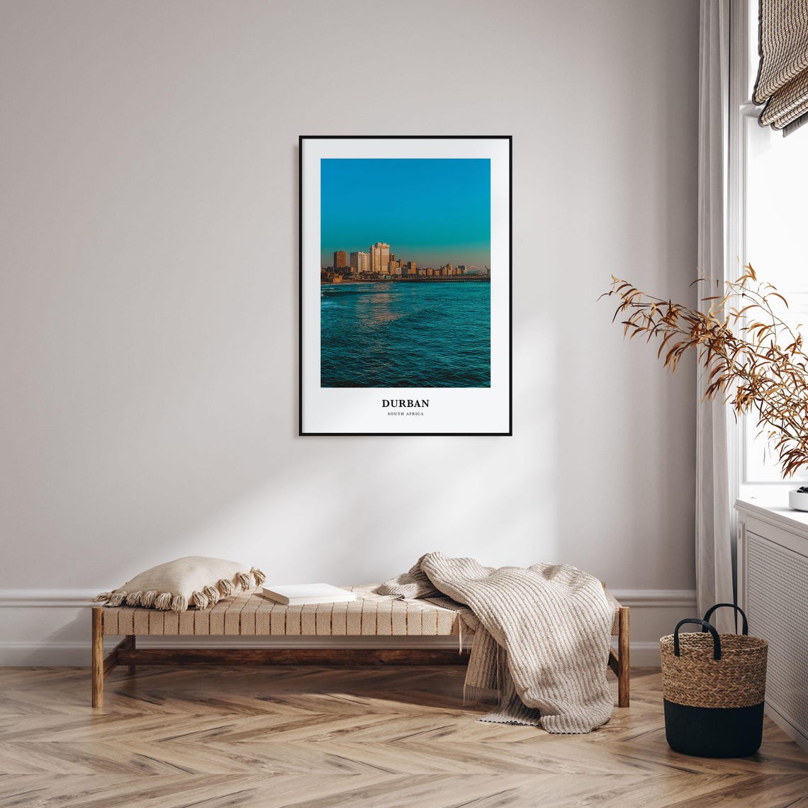 Durban South Africa Beachfront Skyline Ocean Surf Sunny Photo Poster - Image 3