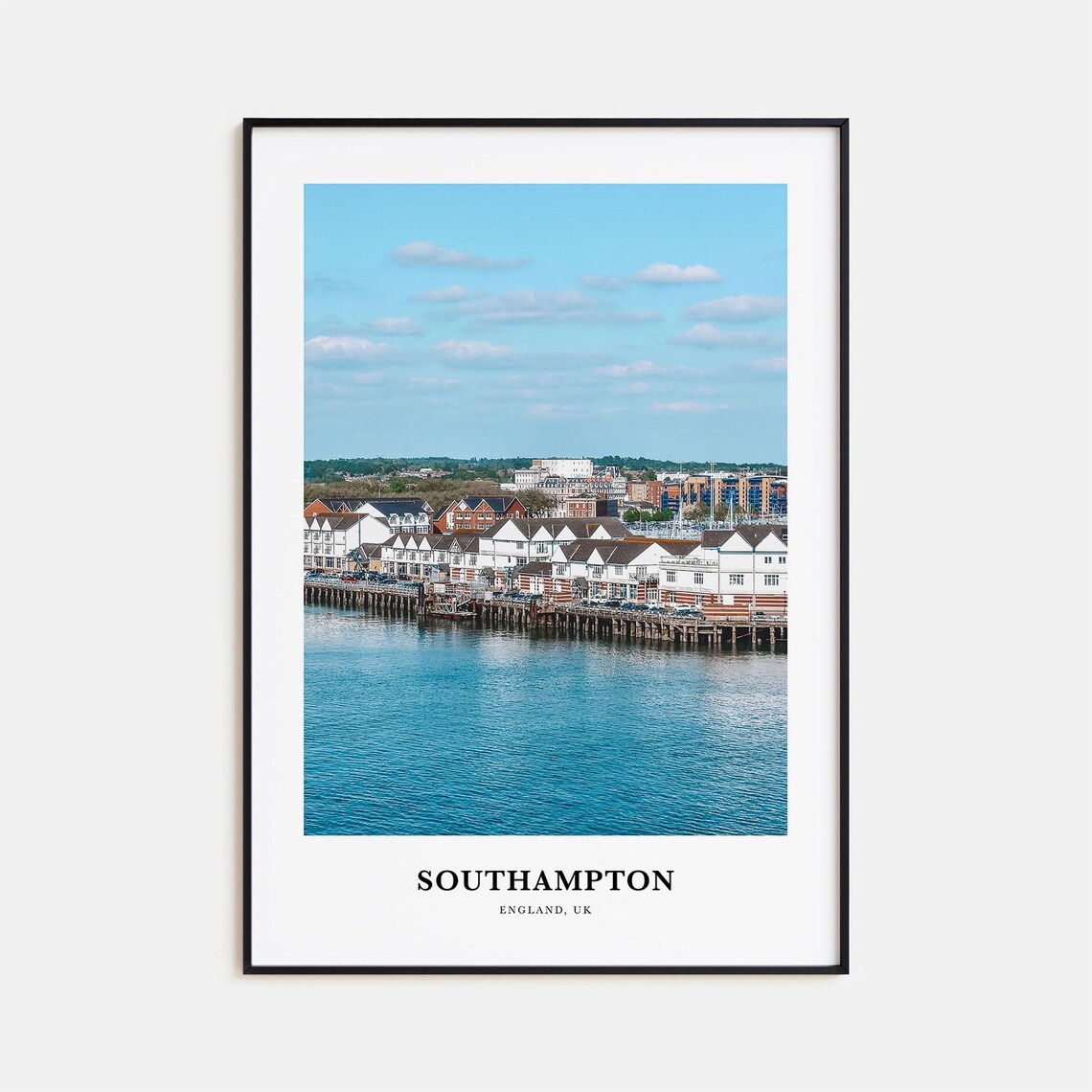 Southampton England UK Waterfront Marina Houses Photography Poster