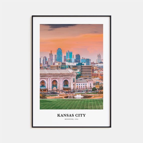 Kansas City Travel Poster, Missouri Wall Art Print
